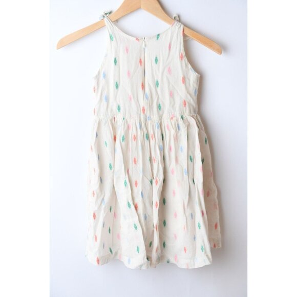 Pink Chicken Girls Sz 8 Ivory Sleeveless Summer Casual Dress Lined 100% Cotton - Picture 6 of 9